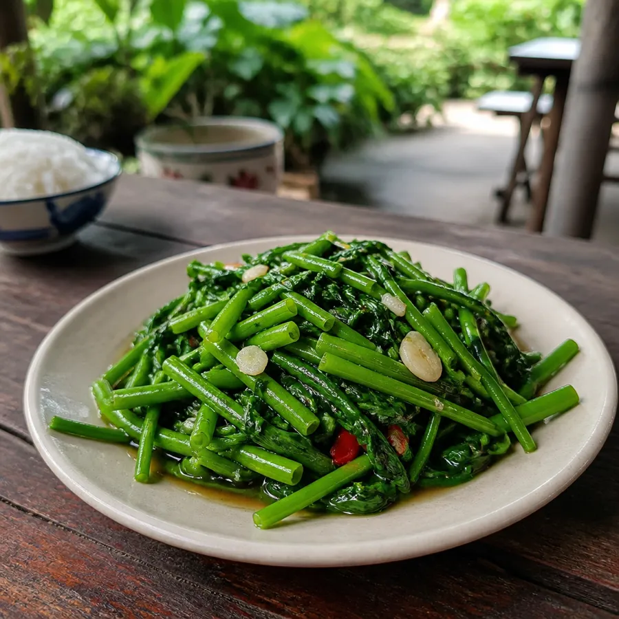 Ba lá xào tỏi
