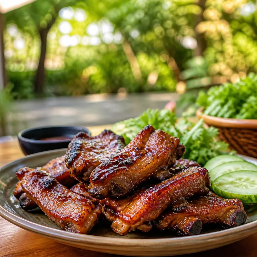 Sườn non nướng mật ong