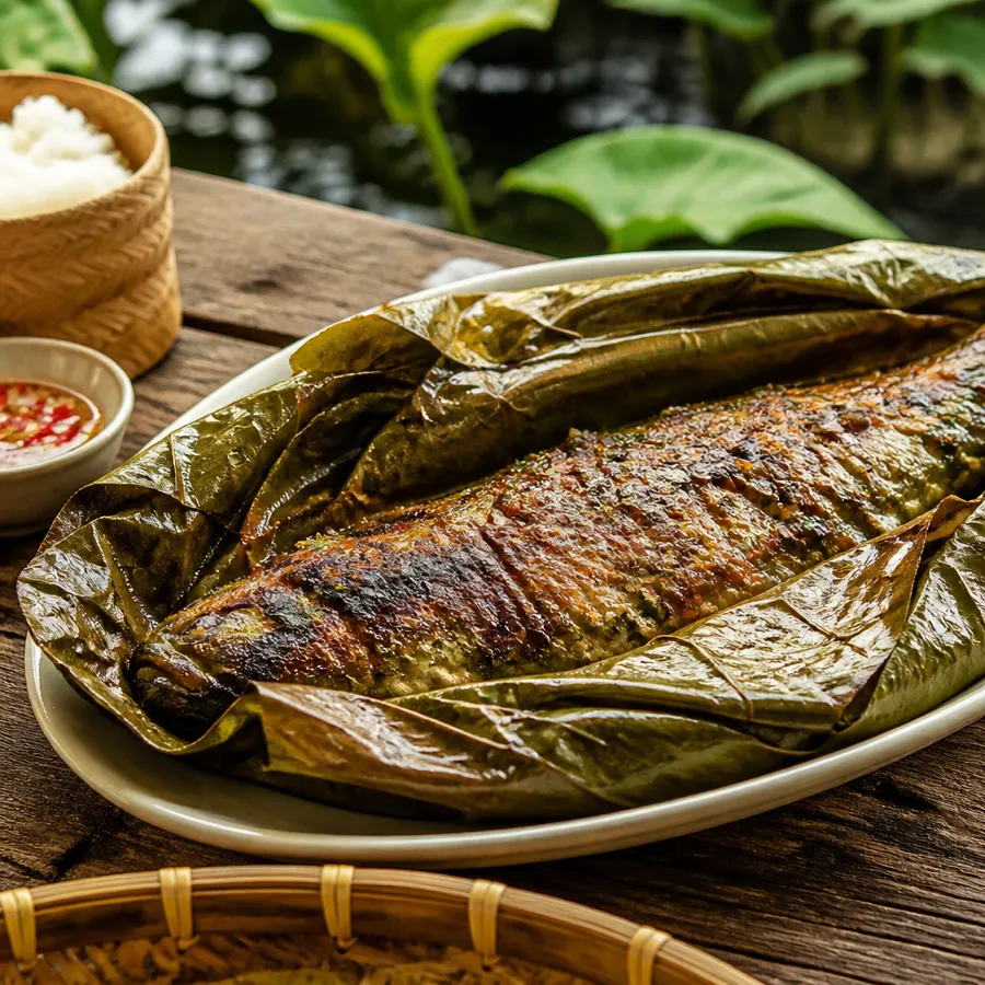 Cá lóc nướng trui