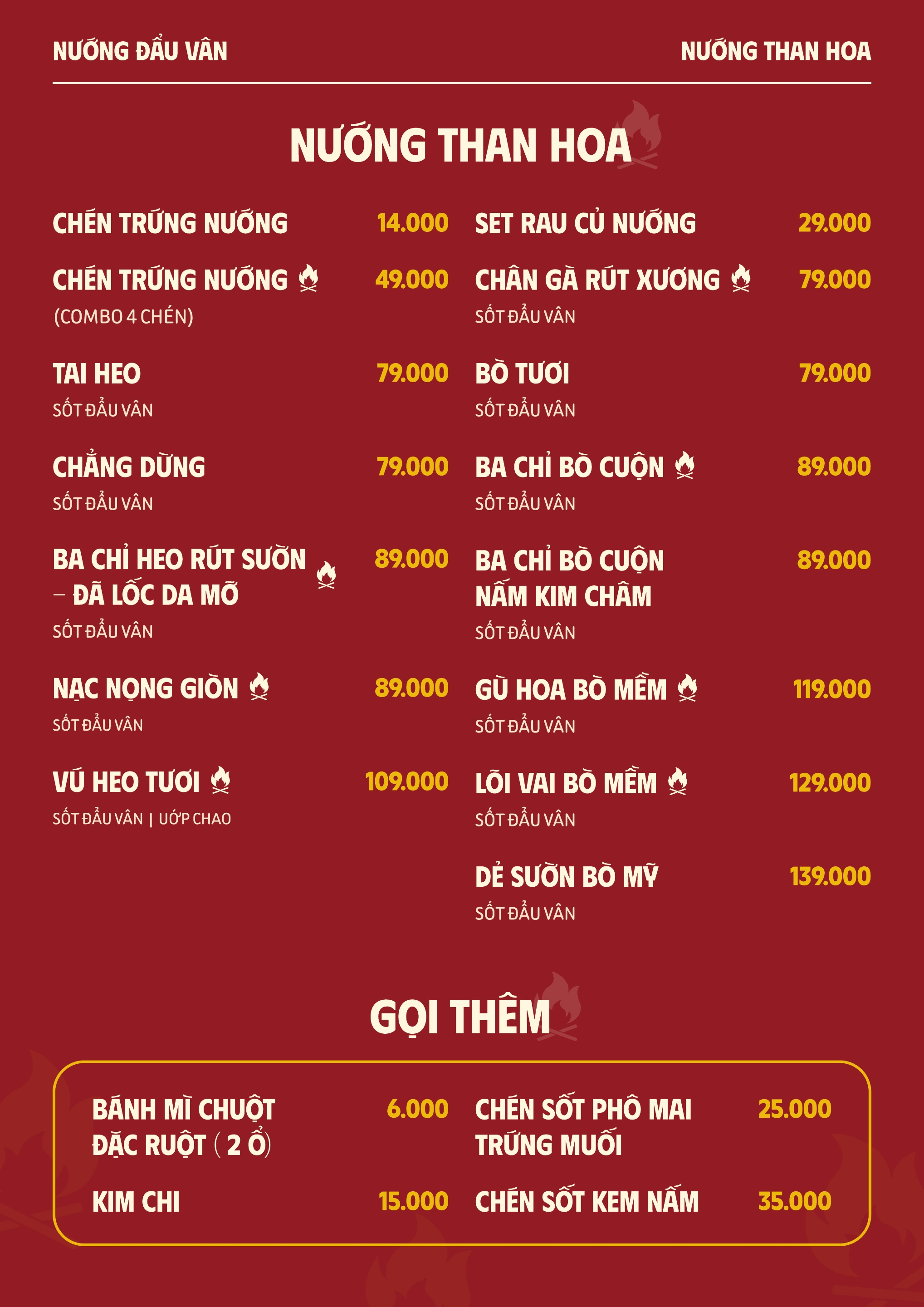 Menu Nướng Đẩu Vân — trang 6